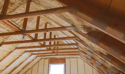 Attic insulation in home attic
